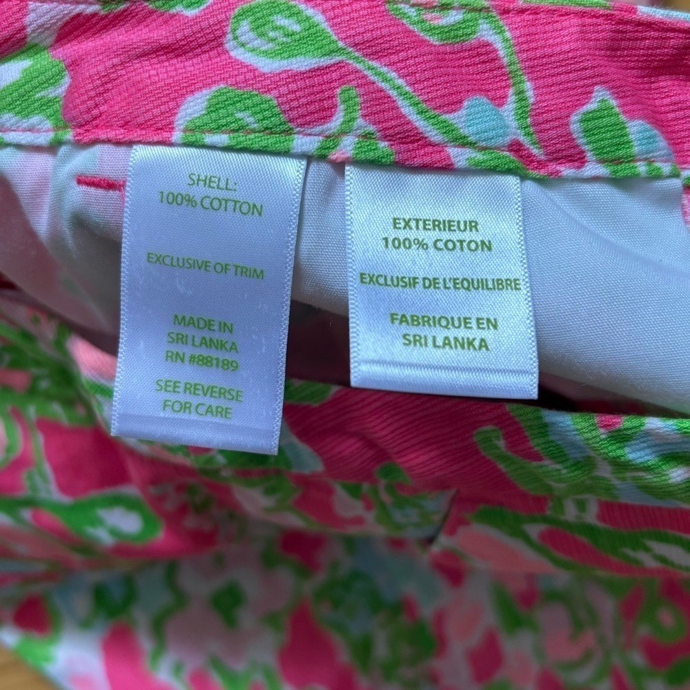 Lilly Pulitzer Adie Shorts Flamingo Pink Womens Size 2 Floral Beach Tropical - Picture 6 of 6